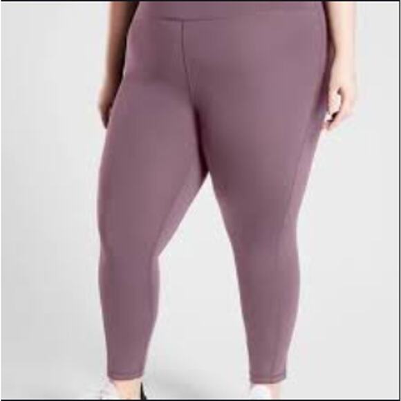 Athleta Ultimate Stash 7/8 Tight High Rise Leggings Mauve Purple Plus Size 3X - Picture 2 of 9